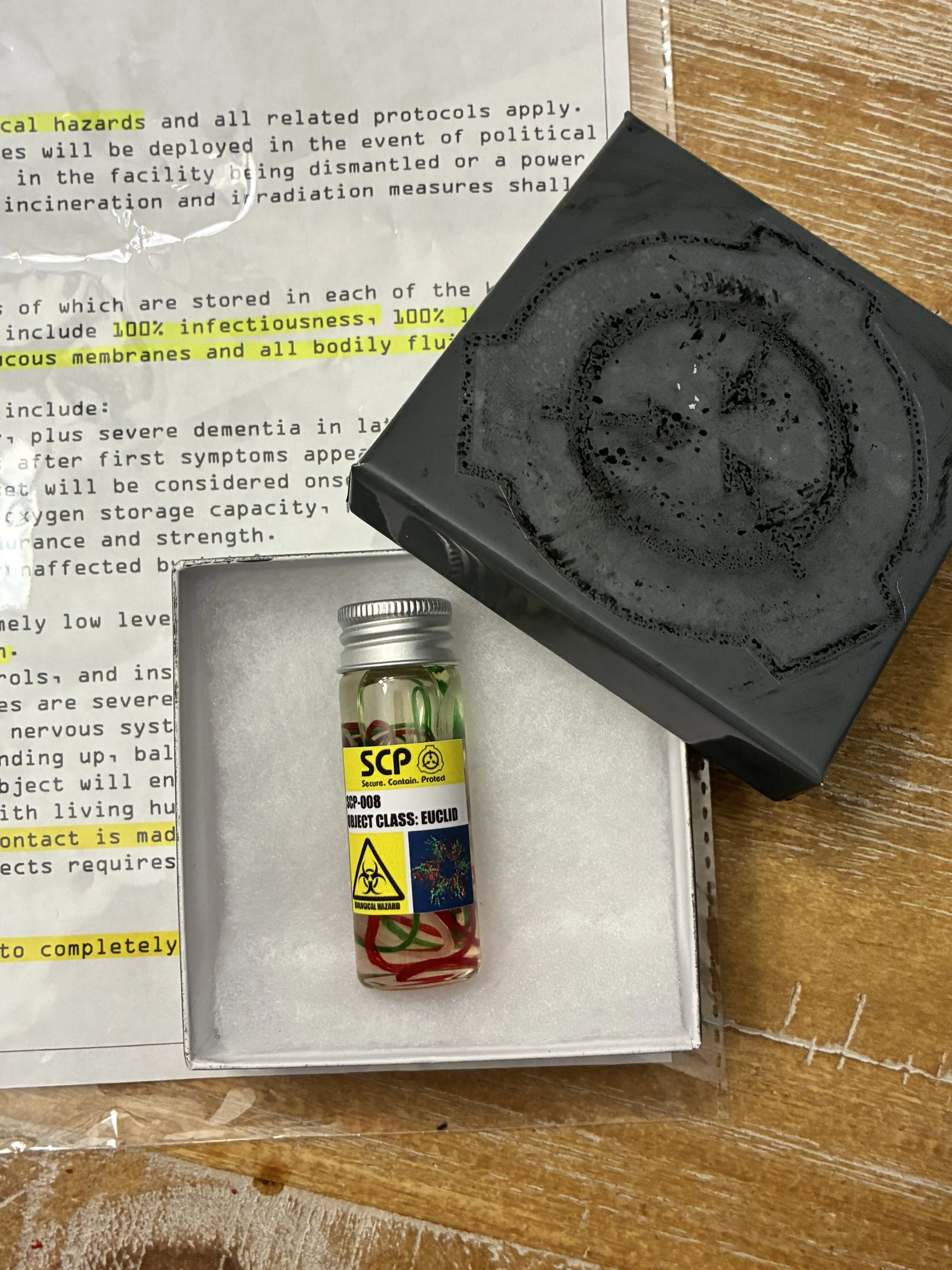 SCP-008 "Zombie Plague" Containment File & Sample Replica | SCP: Containment Breach