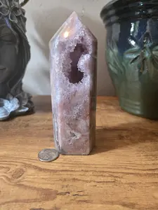 Druzy Pink Amethyst Tower