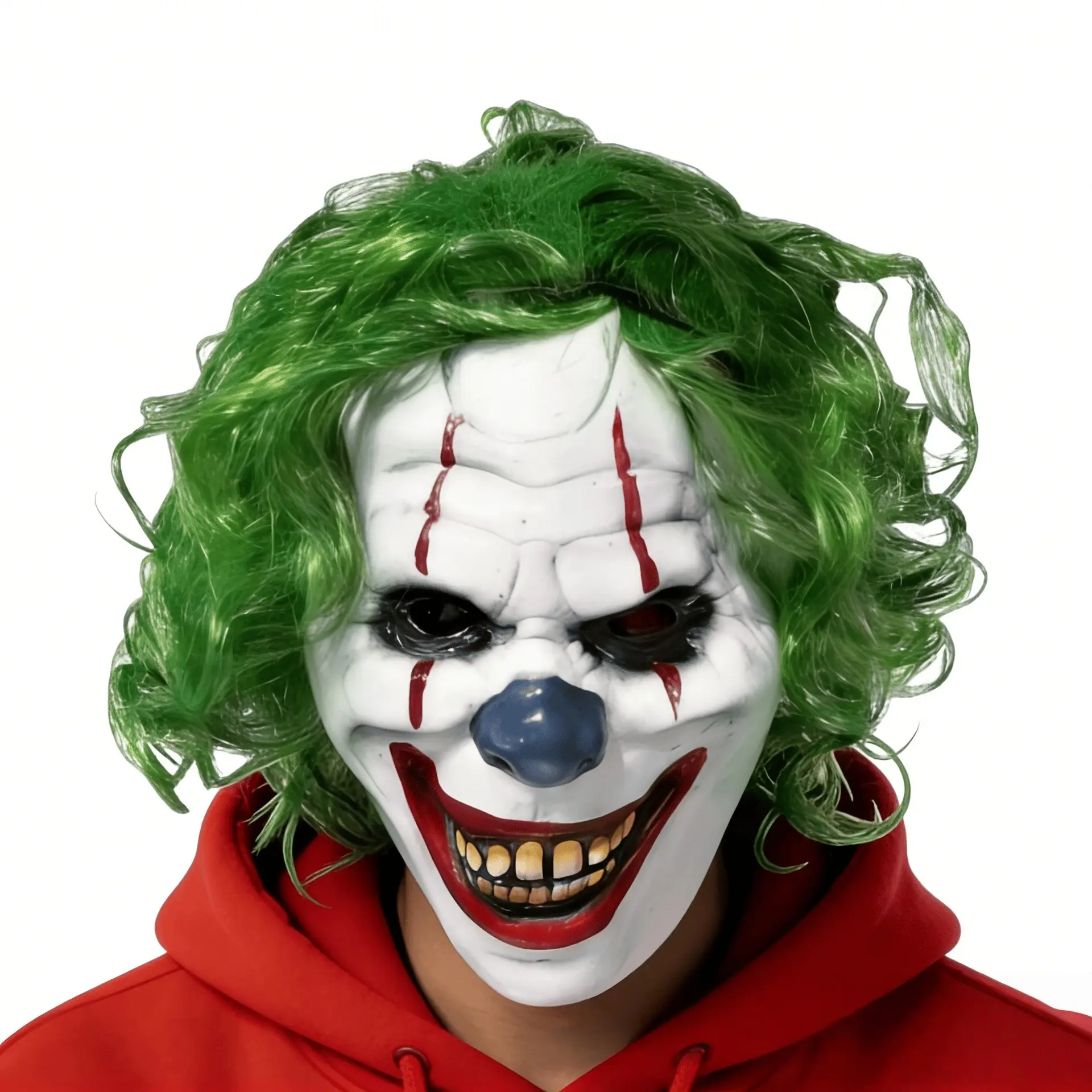 1pc Pennywise Full Latex Clown Mask, Creepy Scary Horror Dress Up Prop for Halloween Party
