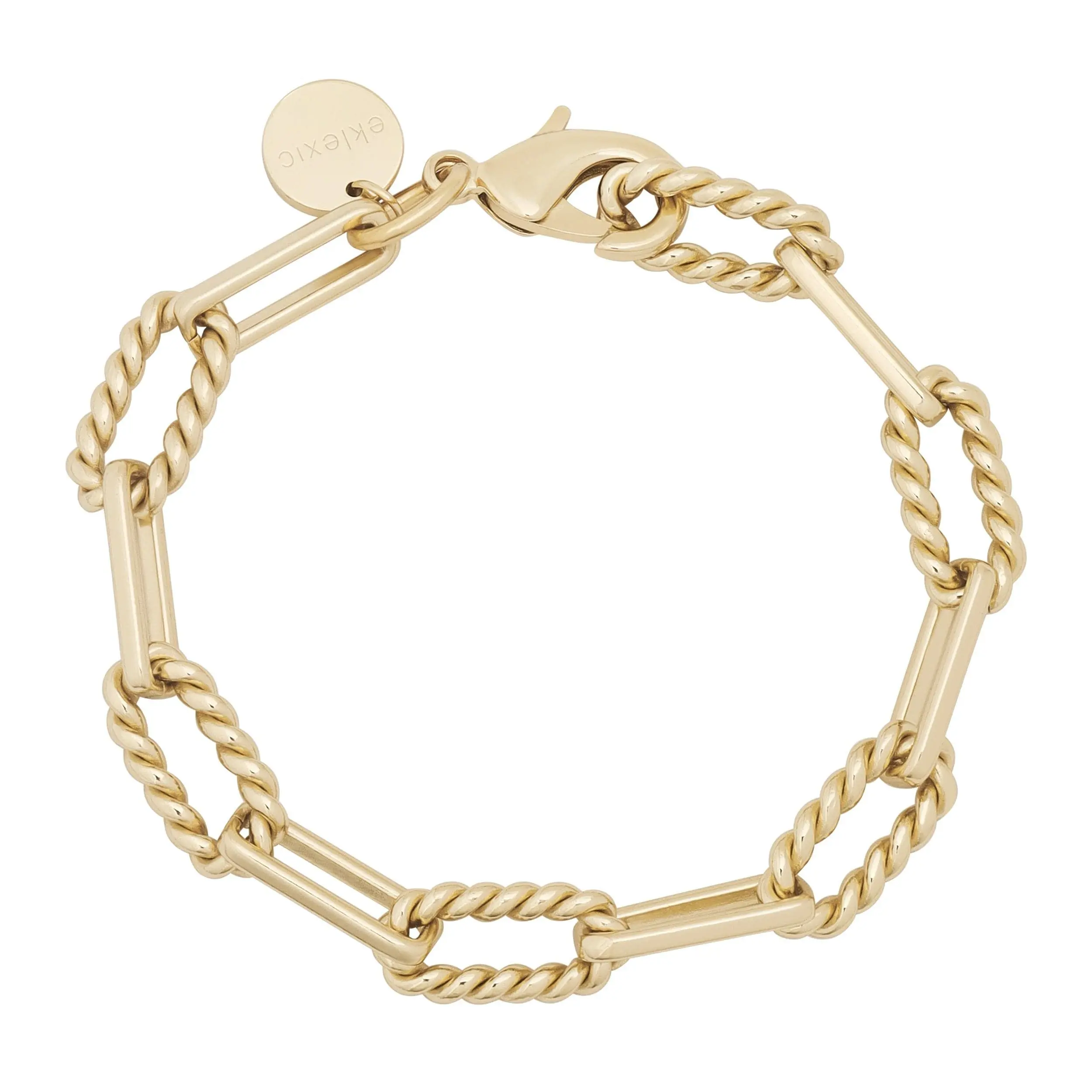 Enzo Anklet - Gold Color, Braided Design, Adjustable Chain, Simple Clasp, Versatile Accessory for Everyday Wear