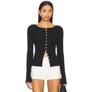 Free People Tilly Long Sleeve Top in Black