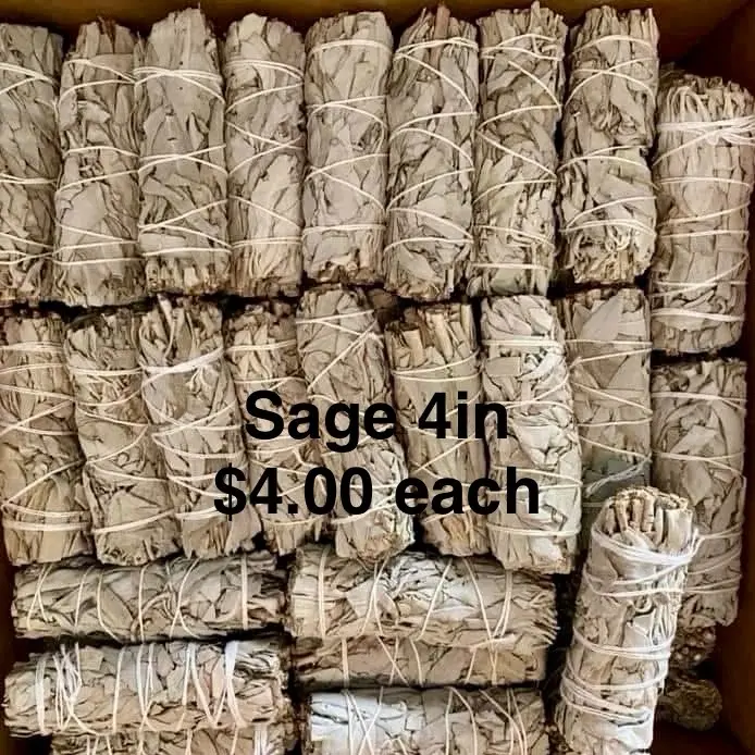 White Sage Smudge Stick, 4-Inch Natural Dry White Sage Bundle for Cleansing, Meditation & Relaxation