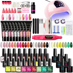 Limegirl Gel Nail Polish Kit with U V Light 18LED Nail Dryer, Gel Nail Polish Set And Nail Extension Gel Set with Base and Matte/Glossy Top Coat Nail Art Decorations Manicure Tools DIY Salon Home Gifts luminary  gel  nail gel x nailsupplies