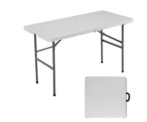 edx Folding Table, Outdoor Indoor Heavy Duty Portable with Carrying Handle for Camping