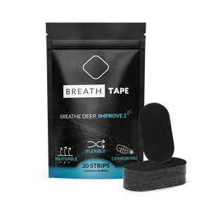 BREATH Tape (30 strips) Mouth Tape, Hypoallergenic Tape Strips, Medical Grade with Woven Cotton for Comfort and Gentle Pain Free Removal