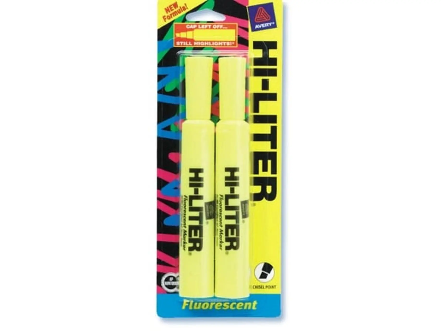 2 Count Yellow Fluorescent Hi-Liter Fluorescent Hi-Liter - Yellow