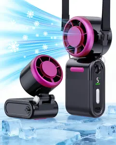 iFunSky Ultra-Portable Handheld Turbo Fan, Mini 3 In 1 with Rechargeable Battery, 5 Gears, Summer Essentials USB Rechargeable Hand held Fan for Outdoor Activities, Gifts for Women, Men