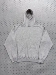 Gray Color Oversized Pullover Hoodie Women Men Streetwear Cozy Streetwear Unisex Cropped Fit Sweatshirts Casual Soft Long Sleeve Outfit