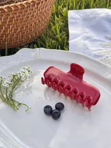Ruby Red Claw Clip | Large Acetate Hair Claw Strong Hold Thick Hair