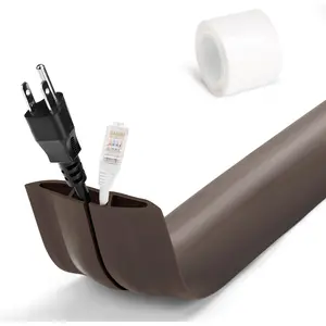 Brown Cord Protectors - 6ft Expansion Cord & Power Cord Covers, Floor  Management, Outdoors Extension Cord Cover - 0.6' W x 0.31' H