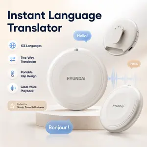 HYUNDAI TS1 Smart Translator & Learning Companion Speaker, Supports 133 Languages, AI Voice Interaction for Language Practice, Travel, Business & Family Learning, Portable Audio Companion for Kids & Adults