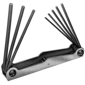 212 MAIN 8-Piece Folding Hex Proto Wrench Set - Steel, Long Reach Hand Tool with Varying Tip Sizes for Hardware Repairs, Tip Sizes Vary
