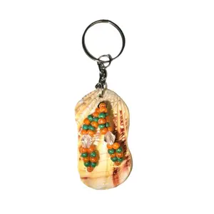Seashell Flip Flop Key Chain
