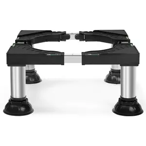 Mini Fridge Stand Height 7"-8.4" Adjustable Washer and Dryer Stand with 4   Heavy Duty Washing Machine Stand Base Laundry Pedestal Universal Platform for  16-24 Inch Appliance