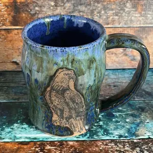 Handmade Eagle Stoneware Mug