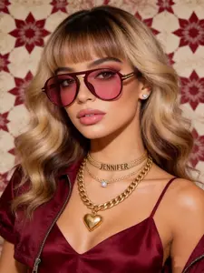 Women's Pilot Design Sunglasses, Modern Trendy Sunglasses, Dual Beam Small Frame, Casual Versatile, Elegant and Stylish, Perfect for Daily Wear