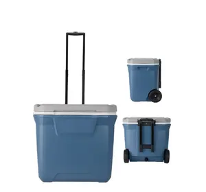 316 Series 60QT Hard Chest Wheeled Cooler, Blue, Ideal for Food Storage and Cooling