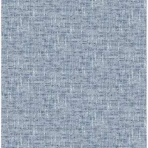 212 MAIN Classic Navy Faux Fabric Poplin Texture Peel & Stick Wallpaper, Single Roll, 18ft Length, Self Adhesive, Easy Removal, Peel and Stick Wallpaper Designs (NU2918)
