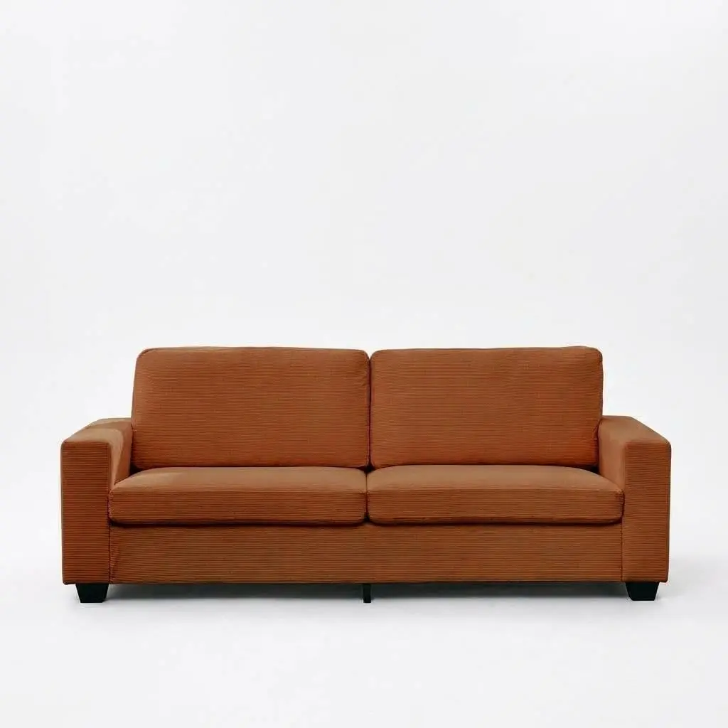 83" Corduroy Loveseat Sofa - Modern 2-3 Seater Couch for Small Living Room & Apartment with Wide Armrests, Deep Seat, Upholstered & Comfy Design, Magenta