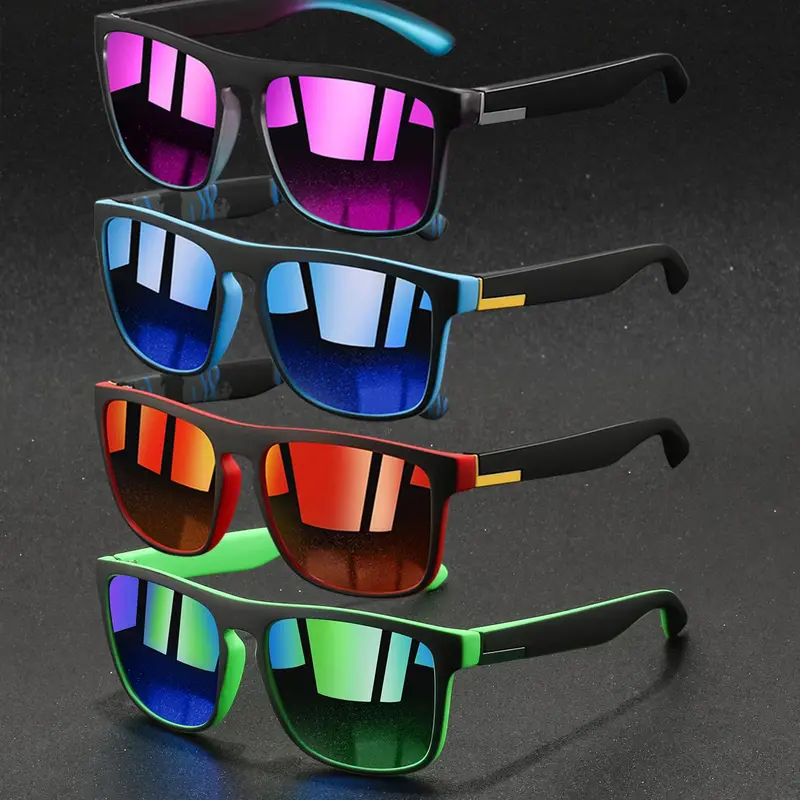 4pcs couple's style color-blocking fashionable glasses,color diverse and practical glasses, suitable for driving,camping,and daily wear,the perfect accessory that fits various face shapes, Fashionable Sunglasses, Stylish Shades, Trendy Casual Sunglasses