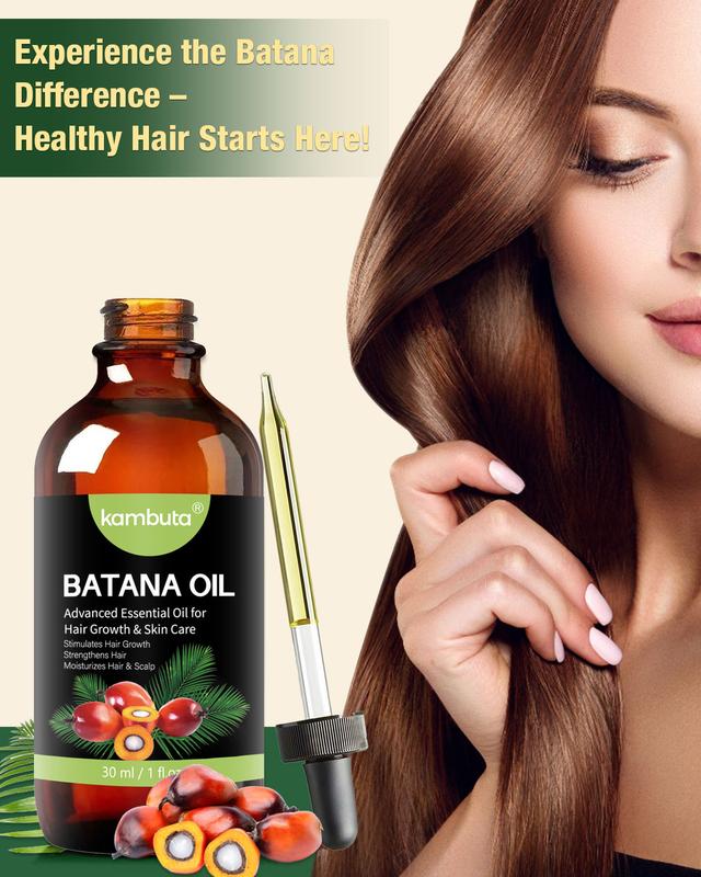 Kambuta Batana Oil Organic Haircare Anti Hair Loss Repair Set with Moisturizing Scalp Serum for Smooth Healthy Hair Outdoorfun Natural Restoration Moisturize