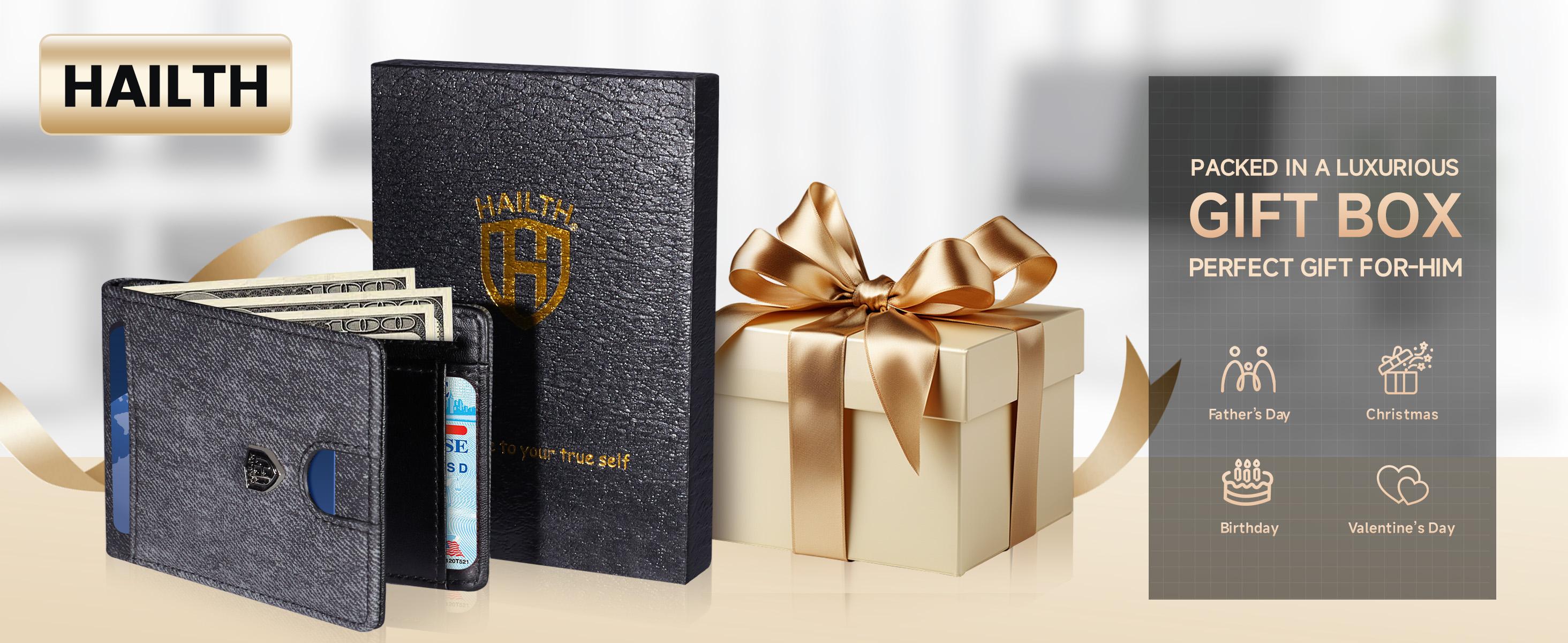 HAILTH Men's Denim RFID Slim Wallet