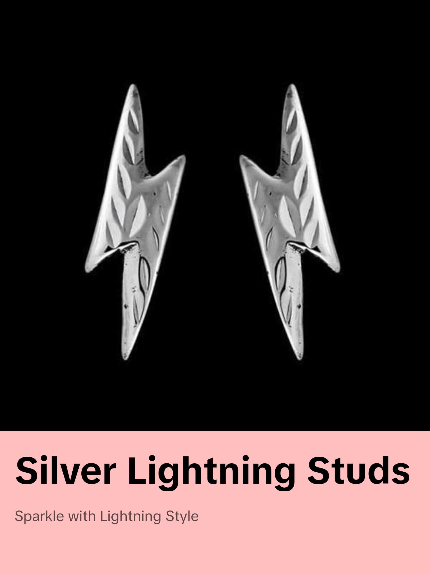 Lightning Bolt Stud Earrings
