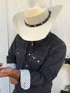 Signature Series Stampede Pearl Snap Flannel Shirt - Black with White Floral Print, 100% Cotton, Under-arm Gussets & Option Cuffs, Casual Menswear