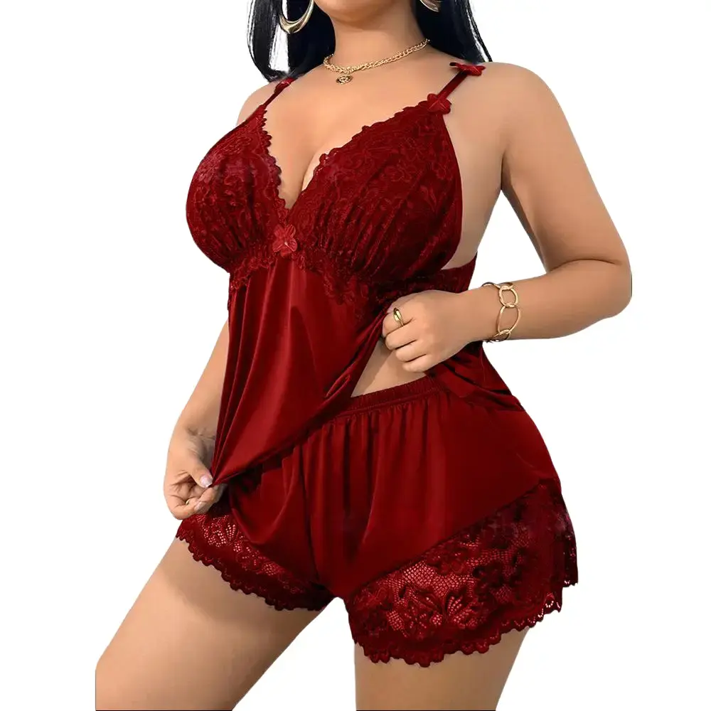 2 Piece Pajama Set, Soft Casual Home Wear Sleeveless Shorts Loungewear Womenswear