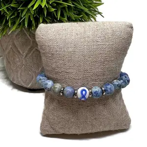 Limited Edition Colon Cancer Awareness Unisex Mens and Womens Stretchy Bracelet