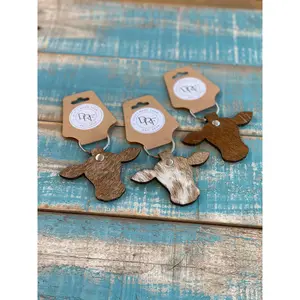 Keychain Cowhide Cowhead