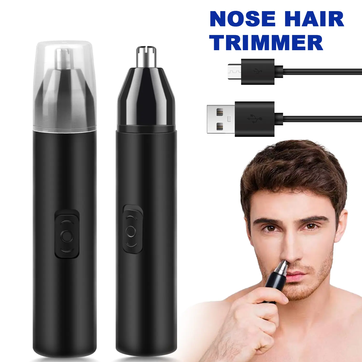 Nose Hair Remover,Cordless  Electric Nose Trimmer - Rechargeable Hair Removal Tool Smooth Comfort