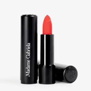 MADAME GABRIELA Coral Red Lipstick - Infused with Manuka Honey, Shea Butter, and Oils - Clean, Moisturizing, Natural - Cruelty-Free, Paraben-Free - Unique for All Skin Tones - Mexico City at 9PM