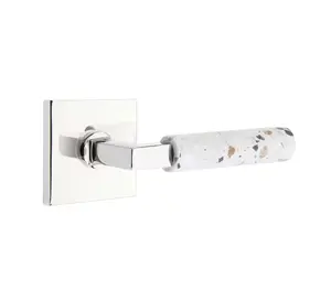 Emtek 5110.TAUS14.MRGN.LH Select Passage , Square Rosette , T-Bar Stem , Green Marble Handle , LH