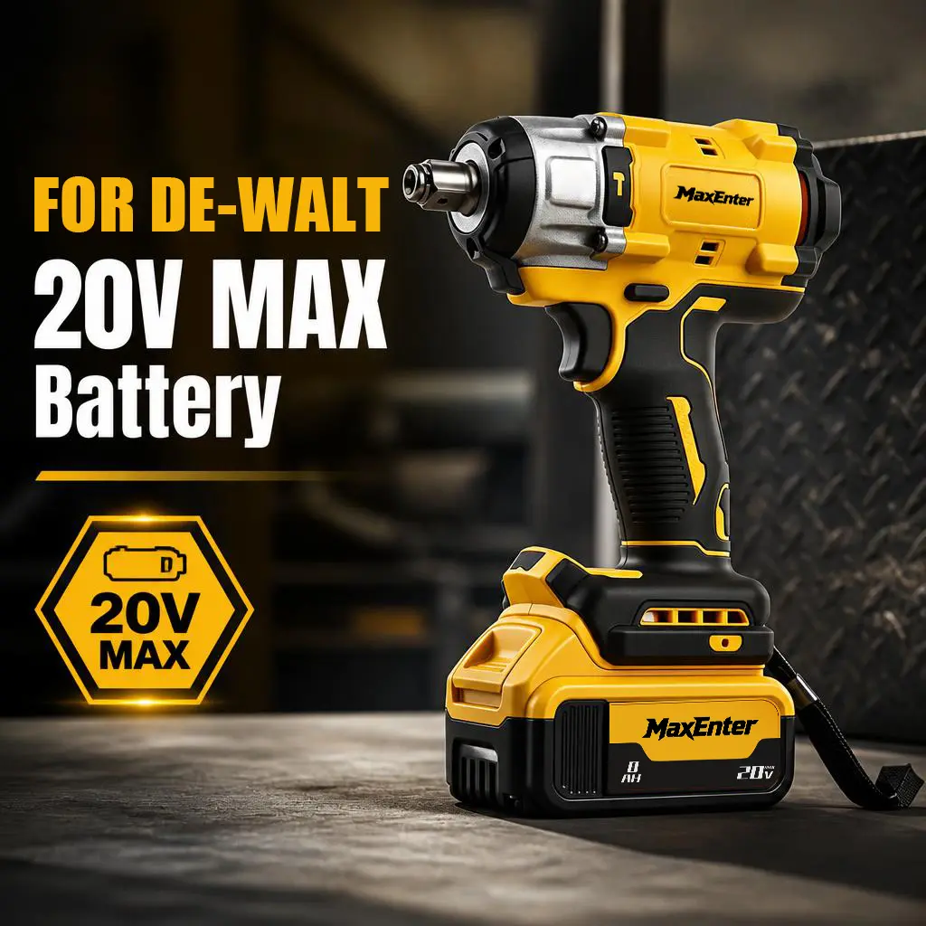 1/2 in 430Nm Torque Electric Impact Wrench, High Torque Impact Gun - Dewalt 20V Wireless Compatible, Tool Only (Battery Not Included) for Automotive Maintenance, DIY Projects