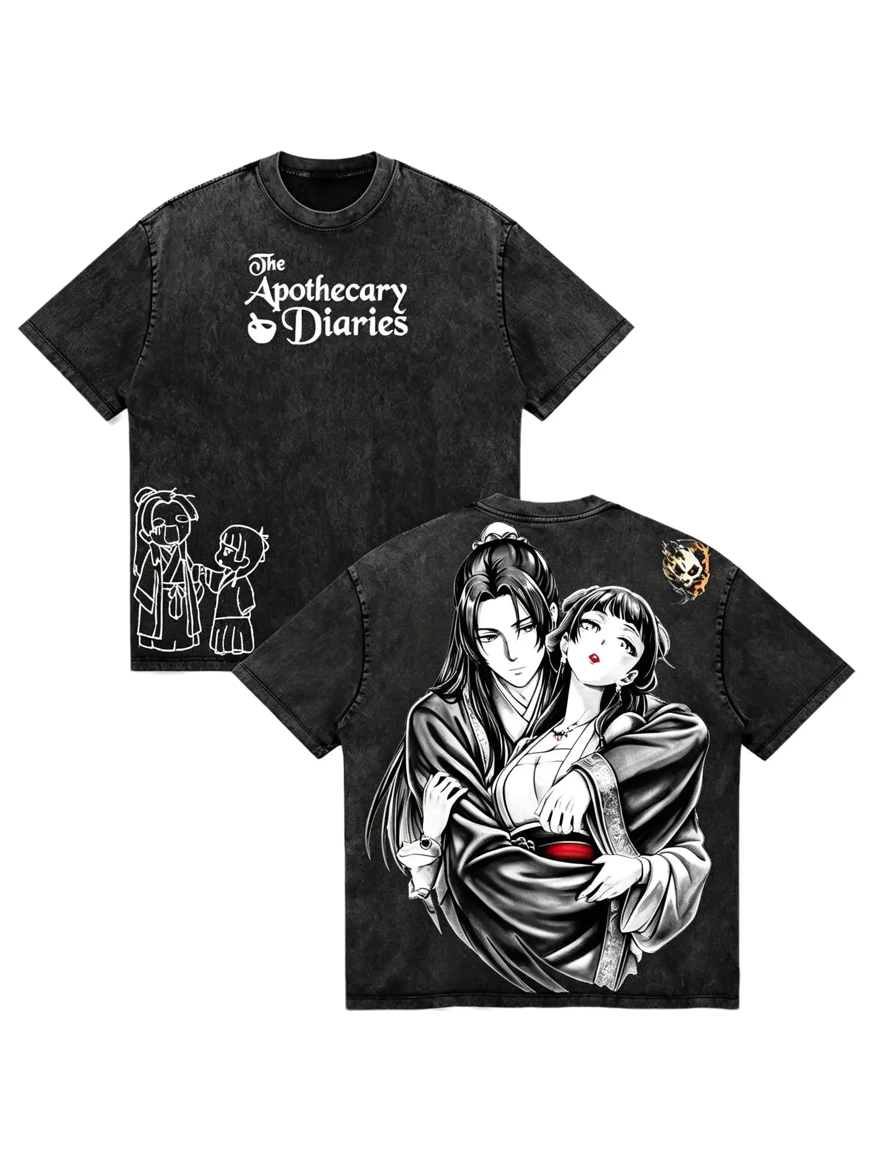 Maomao Anime Washed Tee – The Apothecary Diaries Graphic T-Shirt, Apothecary Girl Aesthetic Smart Calm Energy Streetwear Trendy Otaku Gift Anime Fan