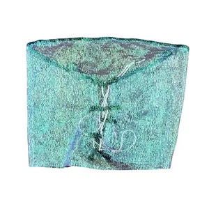 Sheer Iridescent Lace-Up Tube Top – Handmade & One-of-a-Kind