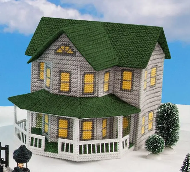 Grey House Plastic Canvas Kit