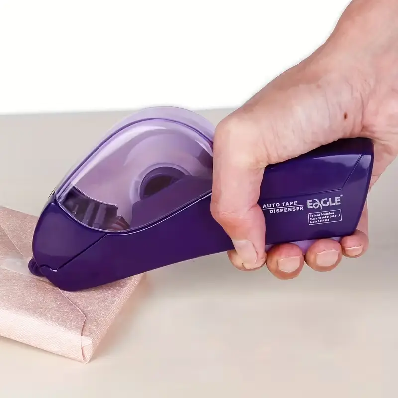 Eagle Automatic Tape Dispenser with 1.2cm/0.5" & 1.9cm/0.75" Tape Single-Handed Operation No Batteries Needed Durable ABS Construction