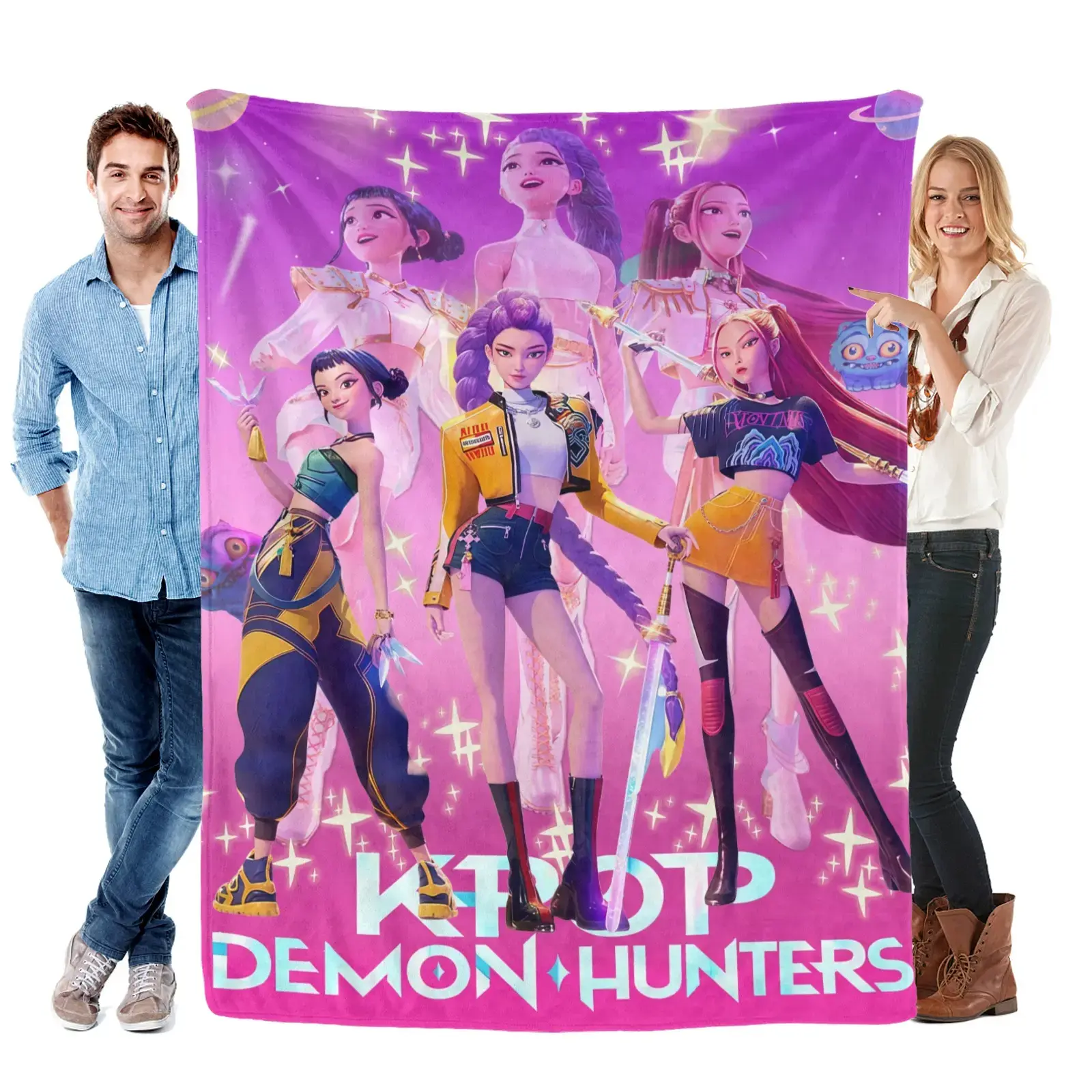 Kpop Fantasy Idol Theme Blanket，Suitable for bedrooms, sofas, travel, and camping，Soft and comfortable，Multiple sizes，Suitable for adults and children，The perfect holiday gift