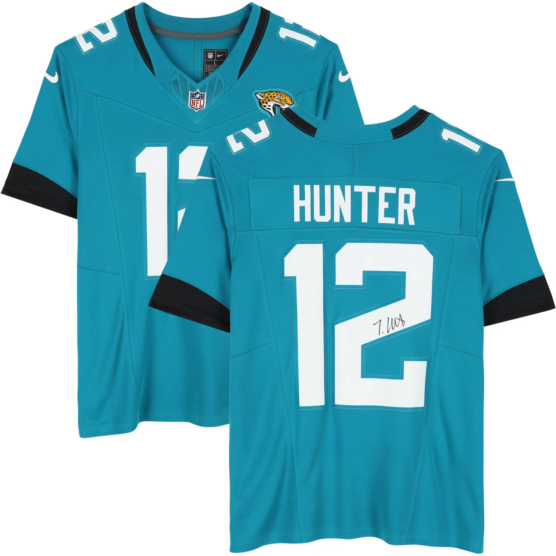 Travis Hunter Jacksonville Jaguars Autographed Nike Teal Vapor Fuse Limited Jersey - Fanatics Authentic Certified