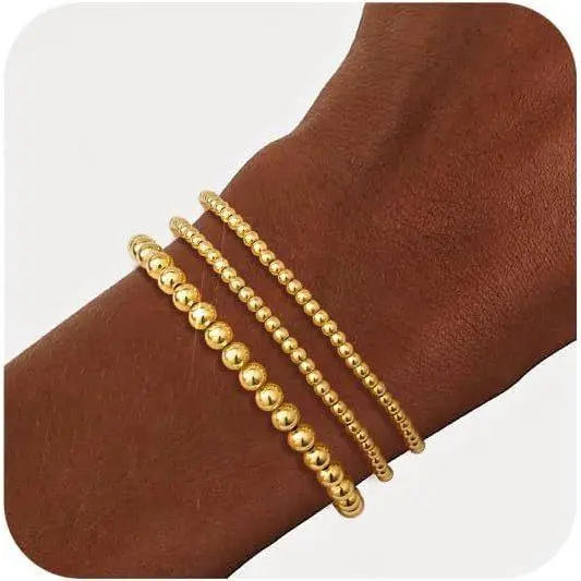 345mm Gold Bead 3 Piece Set
