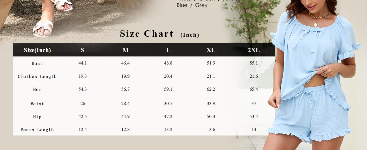 KFUBUO Womens Pajamas Set 2 Piece Ruffle Pj Soft Short Sleeve Tops and Shorts Sleepwear Set Cute Pajama Sets for Women KFUBUO Womens Pajamas Set 2 Piece Ruffle Pj Soft Short Sleeve Tops and Shorts Sleepwear Set Cute Pajama Sets for Women