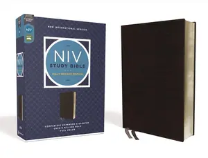 NIV Study Bible, Fully Revised Edition (Study Deeply. Believe Wholeheartedly.), Bonded Leather, Black, Red Letter, Comfort Print Bonded Leather – September 15, 2020