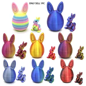 Easter 3D Rabbit Open Eggshell for Holiday Decorations, Perfect for Party Prizes and Gift Boxes, No Power Required