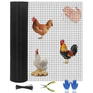 [HOT] Garvee Cattle Farm Fence Galvanized Garden Fencing 3x30ft, 4x100ft 2x2 Inch Metal Chicken Wire Mesh Roll for Yard Vegetable Plant Protection Poultry Netting