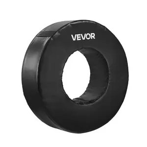 VEVOR Football Tackle Wheel, Football Tackling Dummy, Waterproof PVC and High-Density Sponge Tackle Ring, Dummies Training Equipment with Straps, for Blocking, Hitting Drills and Practice, Black, 1PCS