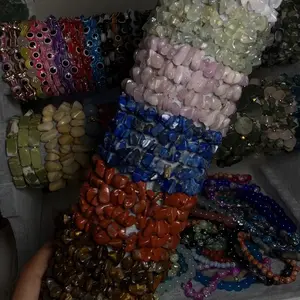 Crystal chip bracelets
