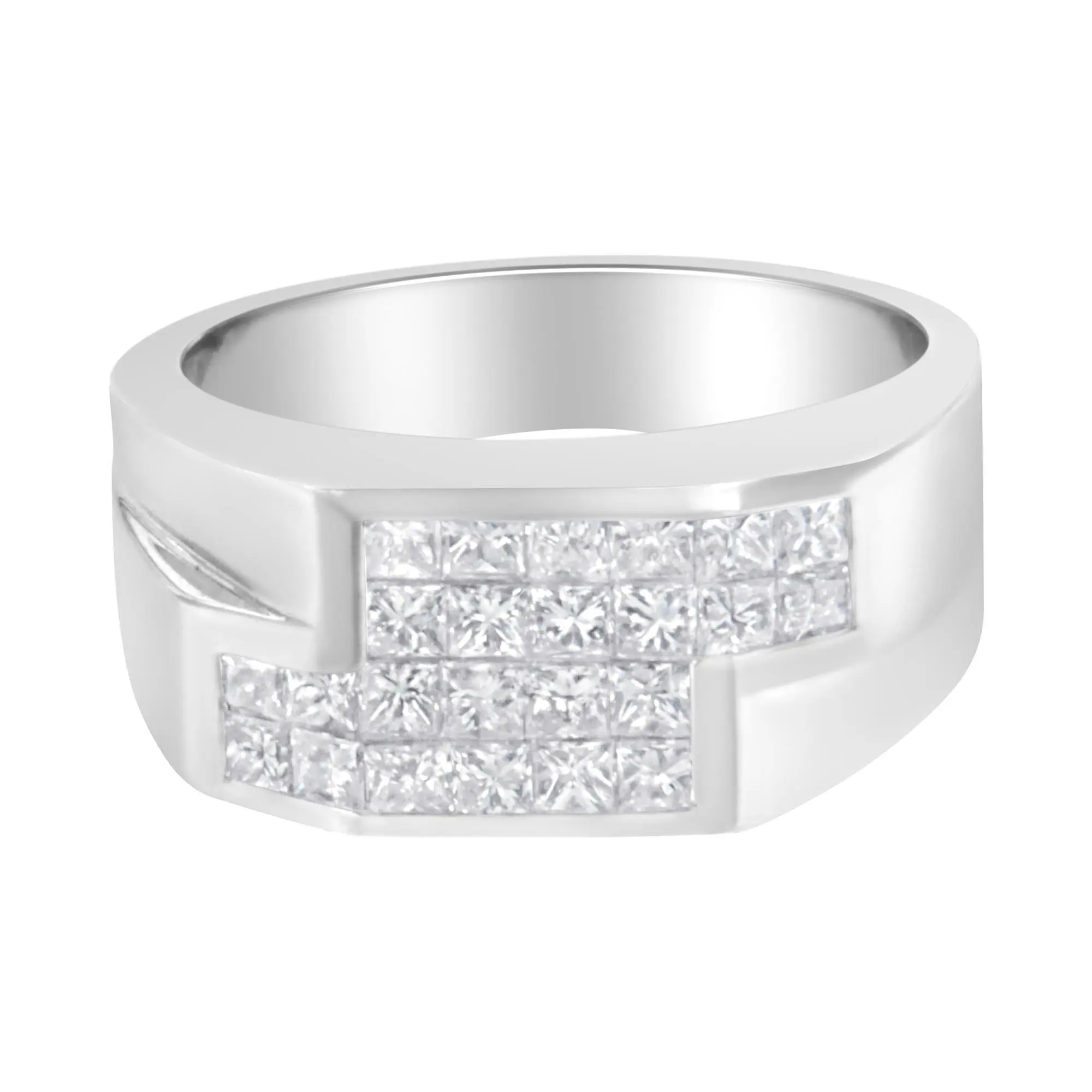 14KT White Gold Diamond Cluster Ring (1 3/4 cttw, G-H Color, VS2-SI1 Clarity)