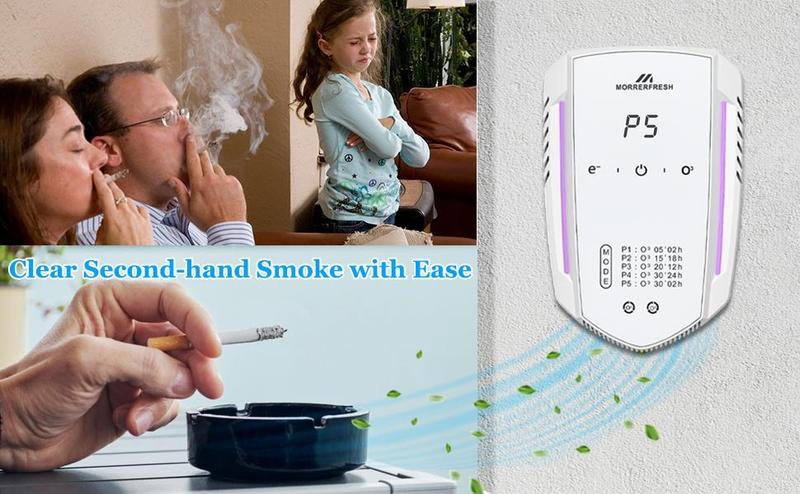 Morrerfresh Odor Eliminator for Cat Dog Car Home Quiet Portable Air Purifier with Advanced Ozone Technology Removes Pet Urine Smoke Musty Smells Fathersdaygift